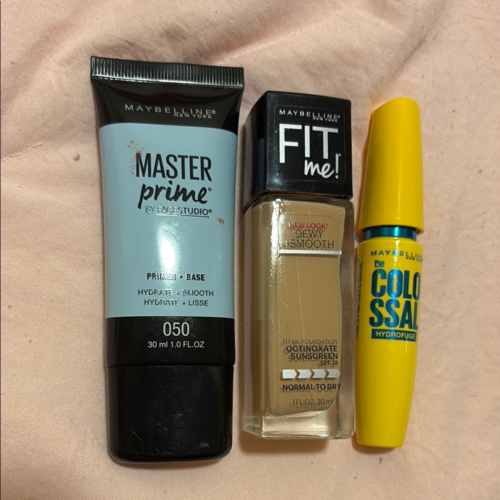 Maybelline Makeup Set - Primer, Foundation, Mascara